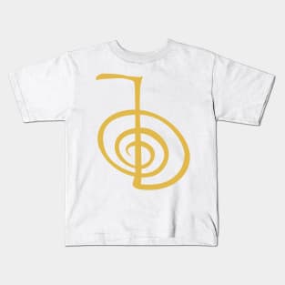 Cho ku rei Reiki Symbol Gold_2 Kids T-Shirt
